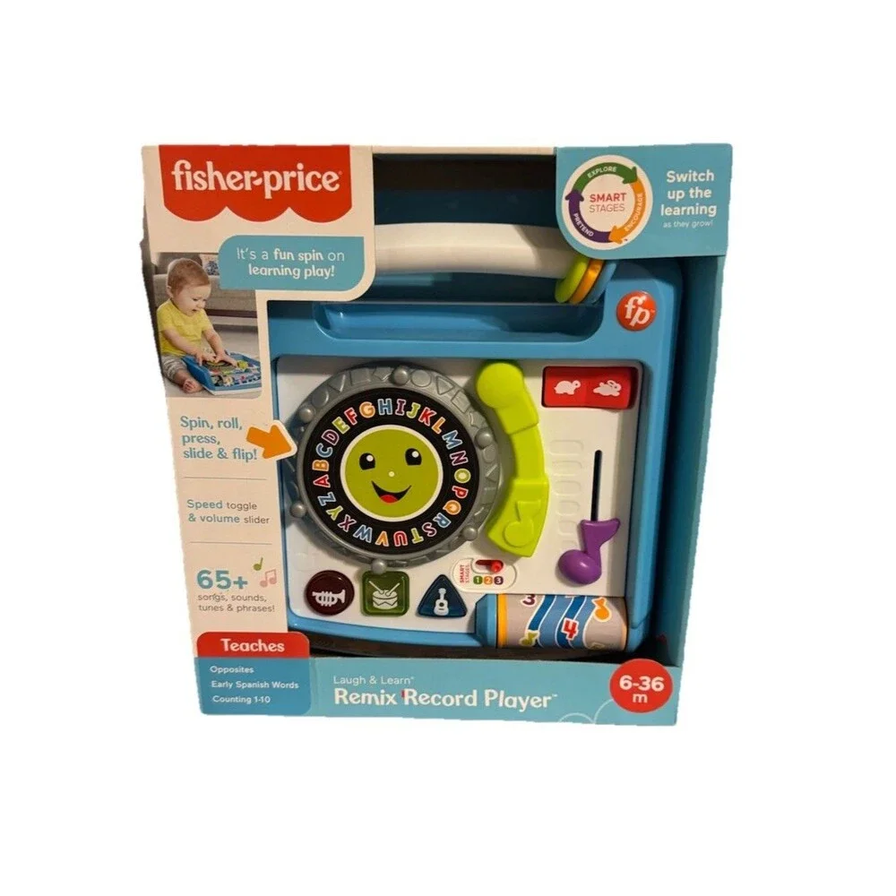 New Fisher-Price Laugh & Learn Remix Record Player, Musical Toy with Learning